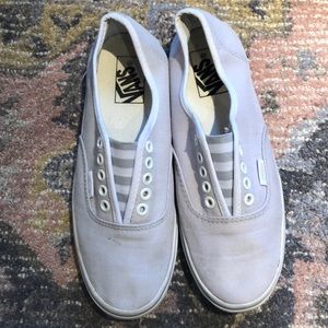 Light gray slip on Vans